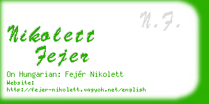 nikolett fejer business card